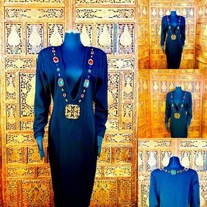 Vintage Carolyne Barton Plunging Dress